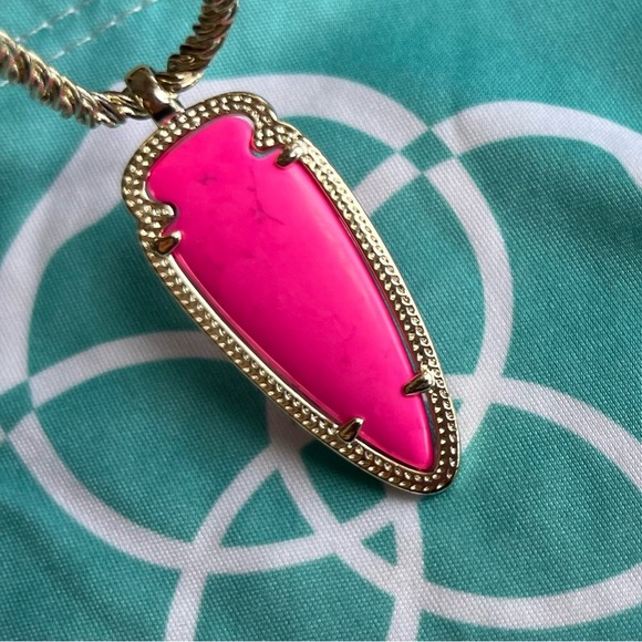 Kendra Scott Long Sky Pink Gold Arrowhead Jewelry - Picture 3 of 3